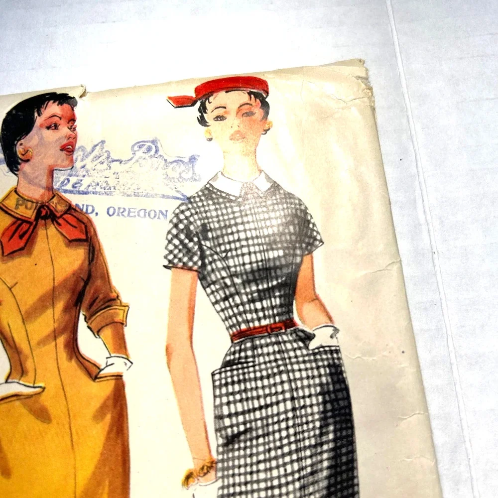 Simplicity Vintage 1950's Pattern #1223‎ Misses/Juniors One Piece Dress Size 16